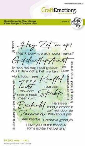 CraftEmotions clearstamps A6 - CC BASICS Tekst 1 A6 (NL) Carla Creaties