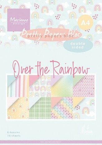 Marianne Design Paperpad Over the rainbow by Marleen PK9188 A4