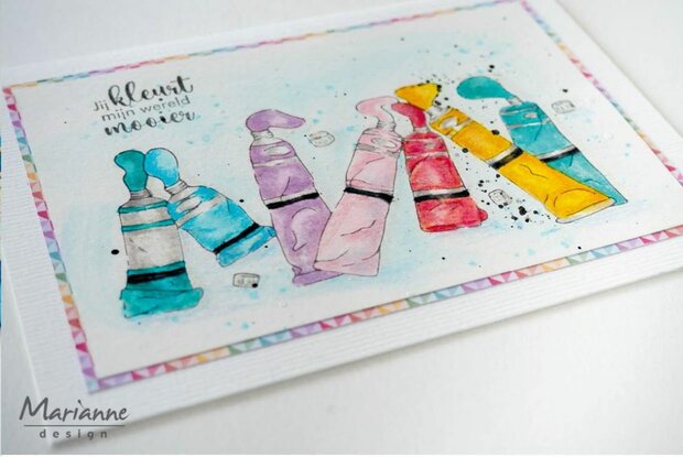 Marianne Design Clear Stamps Kleurige groetjes (NL) CS1166 110x150mm
