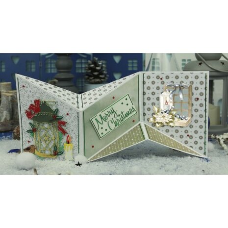 3D Cutting Sheet - Precious Marieke - Christmas Blues - Blue Lanterns