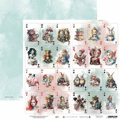 Art Alchemy Double-sided paper 30,5x30,5 cm Enchanted World - Following Alice &ndash; Cards