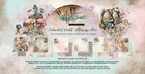Art Alchemy Paper Collection Set 30,5x30,5 cm Enchanted World - Following Alice