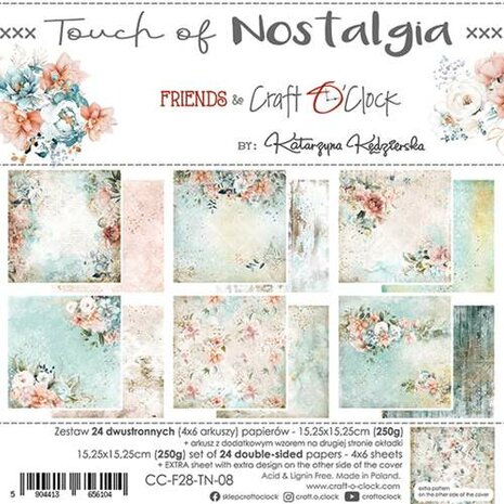 Craft O&#039;Clock Paper Collection Set 15,2x15,2 cm Touch Of Nostalgia