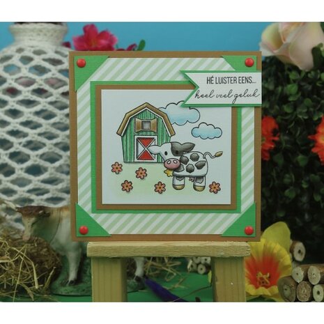 Designed by Anna - Mix and Match Clear Stamps - Charlie Cow