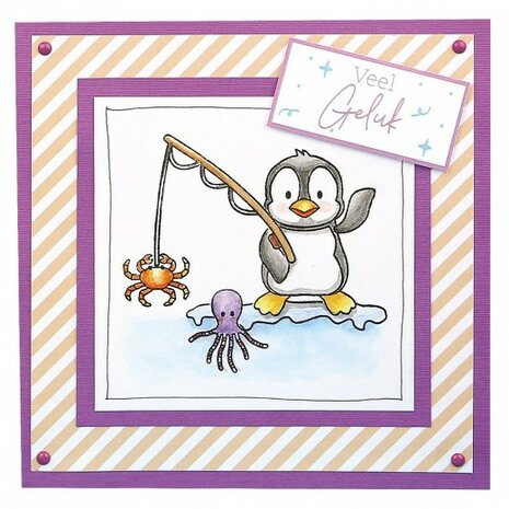 Designed by Anna - Mix and Match Clear Stamps - Patrick Penguin