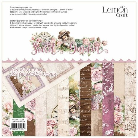 LemonCraft Paper Pad Secret Garden 30,5x30,5cm