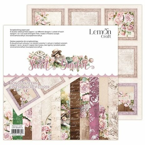 LemonCraft Paper Pad Secret Garden 30,5x30,5cm