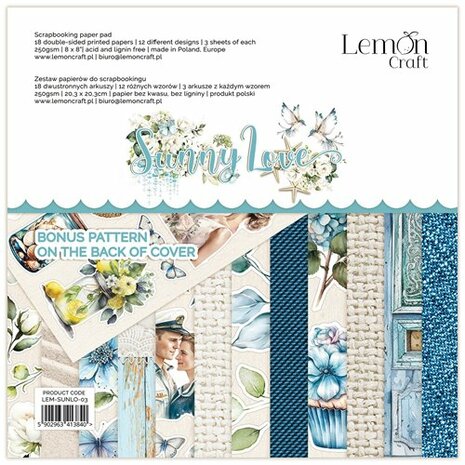 LemonCraft Paper Pad Sunny Love - Elements and Basic, 20,3x20,3cm