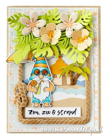 Marianne Design Clear Stamps &amp; dies Gnome strand jongen CS1133 31 x 62 mm