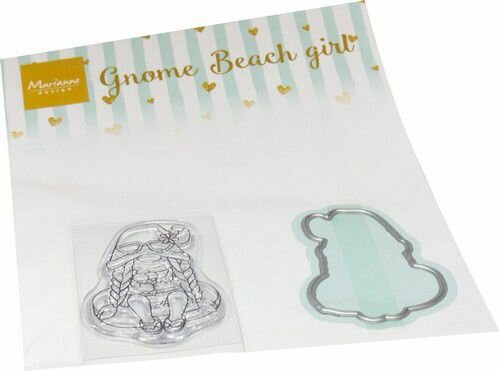 Marianne Design Clear Stamps &amp; dies Gnome strand meisje CS1134 35 x 52 mm