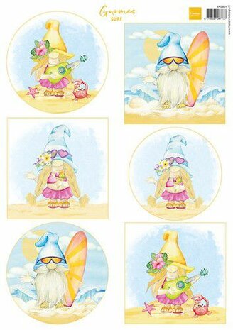 Marianne Design Decoupage Gnomes - Surf VK9601 A4