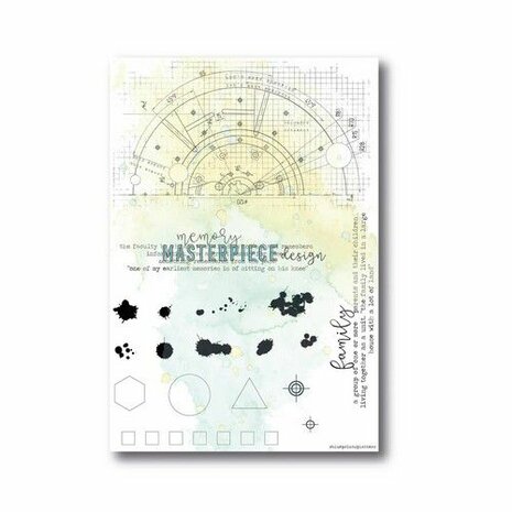 Masterpiece Clear Stempelset - Blueprint Splatters 4x6 MP202112