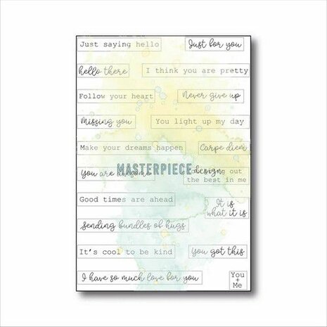 Masterpiece Clear Stempelset - Label Quotes 4x6 MP202117
