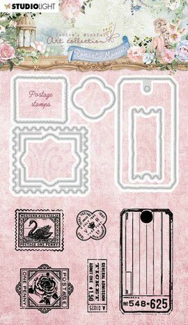 Studio Light Stamp &amp; Cutting Die Romantic Moments nr.63 JMA-RM-SCD63 99x142mm