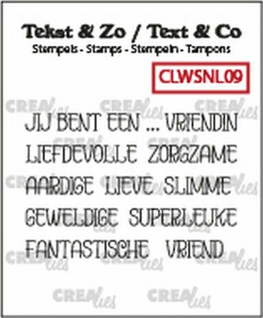 Crealies Clearstamp Tekst &amp; Zo woordstrips Jij bent een... (NL) CLWSNL09