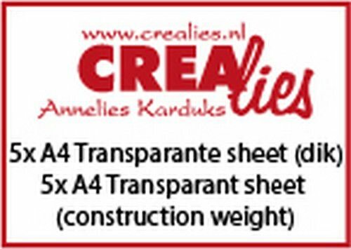 Crealies Basics 5x A4 dikke transparante sheet CLBSTR02 5x A4