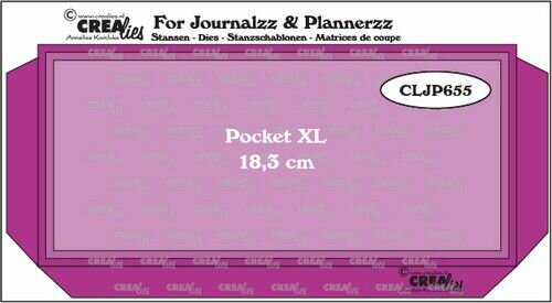 Crealies Journalzz &amp; Pl Pocket XL met twee lagen CLJP655