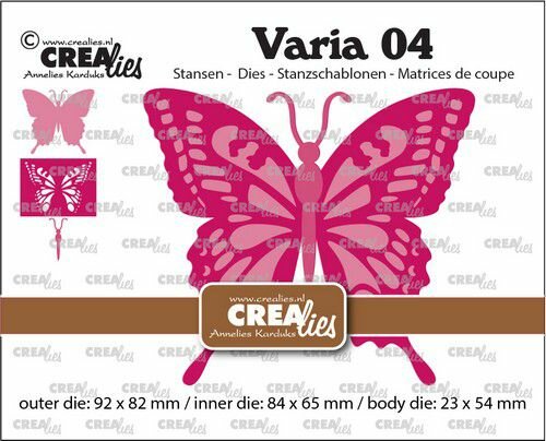 Crealies Varia 04 Zwaluwstaart vlinder CLVaria04 92x82 - 23x54mm