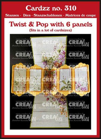 Crealies Cardzz Twist &amp; pop up - Panelen B CLCZ310 90x270mm