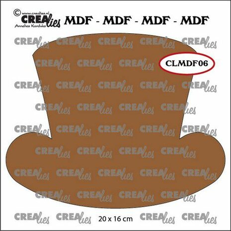 Crealies MDF steampunk hoed dames CLMDF06 
