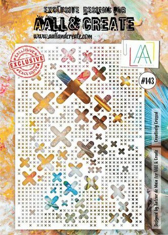 AALL &amp; Create Stencil Creatively Crossed AALL-PC-143 A4