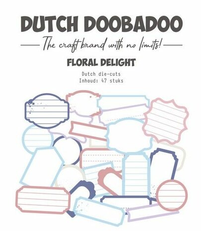 Dutch Doobadoo Floral Delight Dutch die-cuts 47st tags 474.007.034