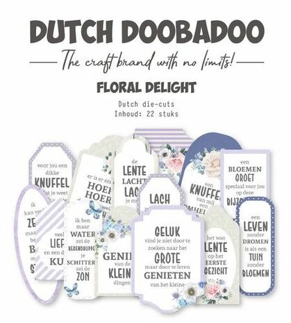 Dutch Doobadoo Floral Delight Dutch die-cuts 22st labels (NL) 474.007.033