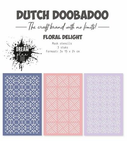 Dutch Doobadoo Mask art Floral delight 3st 15x24cm 470.784.307