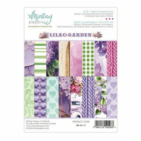 Mintay A5 Add-On Paper Pad - Lilac Garden MT-LIL-11