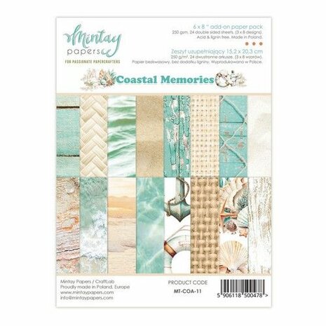 Mintay A5 Add-On Paper Pad - Coastal Memories MT-COA-11