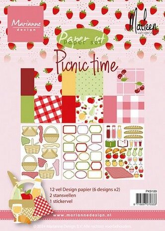 Marianne Design Paperset Picnic time by Marleen PK9189 A5 6x12