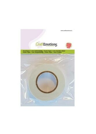 CraftEmotions foam tape 1 mm dubbelzijdig 2 MT