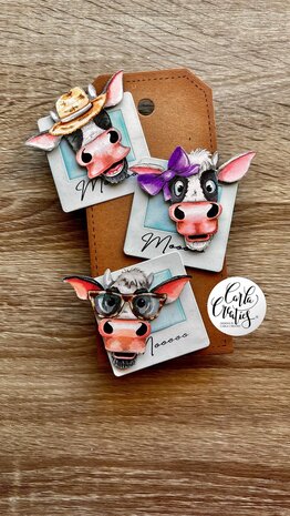 CraftEmotions clearstamps A6 - Cows 2 Carla Creaties