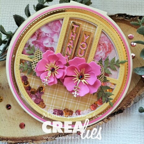 Crealies Cardzz Frame &amp; inlay Larissa CLCZ592 11,5x11,5cm