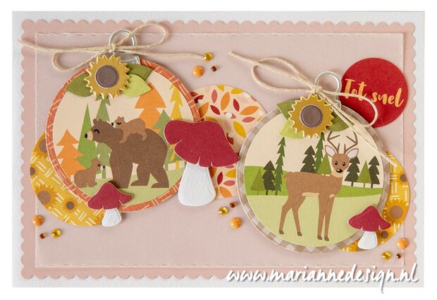 Marianne Design Stickers - Welkom herfst by Marleen (NL) CA3189 3 sheets x 13 stickers