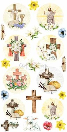 Craft OClock Digi Label Set - Religious, Easter,