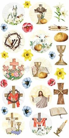 Craft OClock Digi Label Set - Religious, Easter,