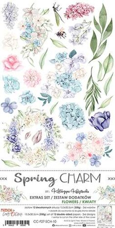 Craft OClock Extras to Cut Set &ndash; Flowers &ndash; Spring Charm, 15,5x30,5cm