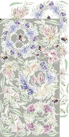 Craft OClock Extras to Cut Set &ndash; Flowers &ndash; Spring Charm, 15,5x30,5cm