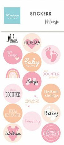 Marianne Design Stickers - Meisje by Marleen (NL) CA3183 105x185mm