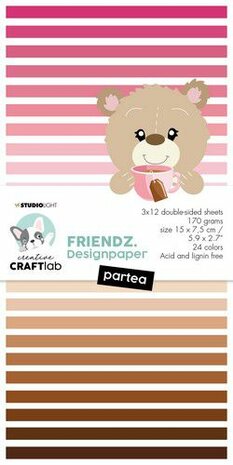 Studio Light Mini Paperpad Friendz nr.117 CCL-FR-PP117 150x75mm
