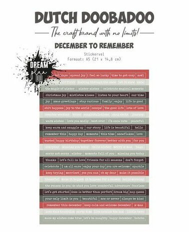Dutch Doobadoo Dutch Sticker Art A5 December to remember (EN) 491.200.028