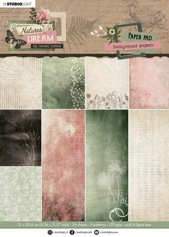 Studio Light Paper pad Nature&lsquo;s dream nr.113 HE-ND-PP113 210x294mm