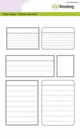 CraftEmotions clearstamps A5 - Planner essentials - kaders