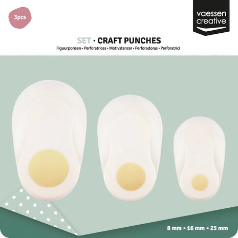 Vaessen Creative &bull; Figuurpons Set Cirkels &Oslash;8-16-25mm 3stuks