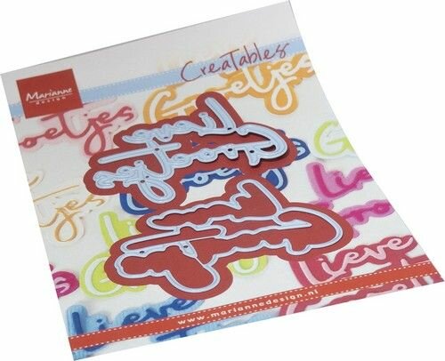 Marianne Design Creatable Lieve Groetjes NL LR0842 64x49mm, 69x55mm