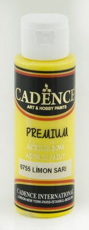 Cadence Premium acrylverf (semi mat) Citroen geel 70 ml