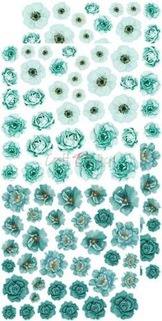Craft OClock Basic Flowers Set 3, Turquise