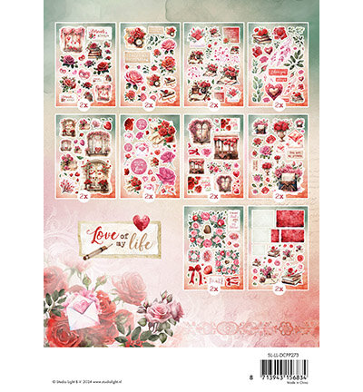 Studio Light Die Cut paper pad Paper elements Love of my life nr.273&nbsp;SL-LL-DCPP273