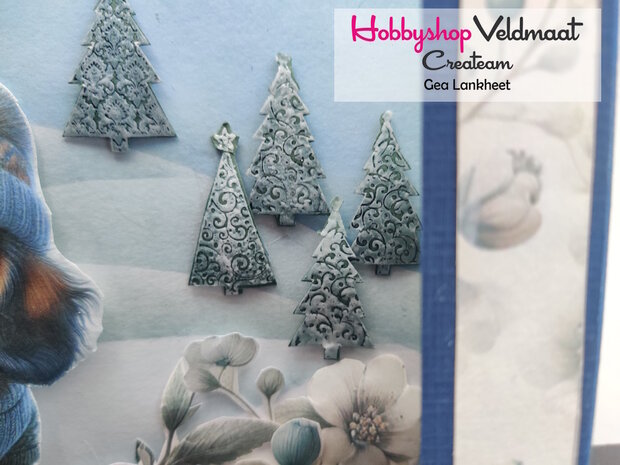CraftEmotions clearstamps 6x7cm - 3 Kerstbomen